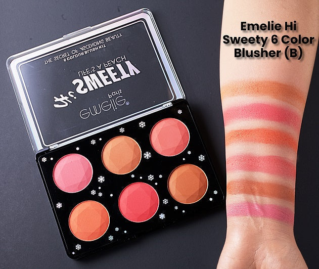 Emelie Hi Sweety 6 Colour Blush Kit