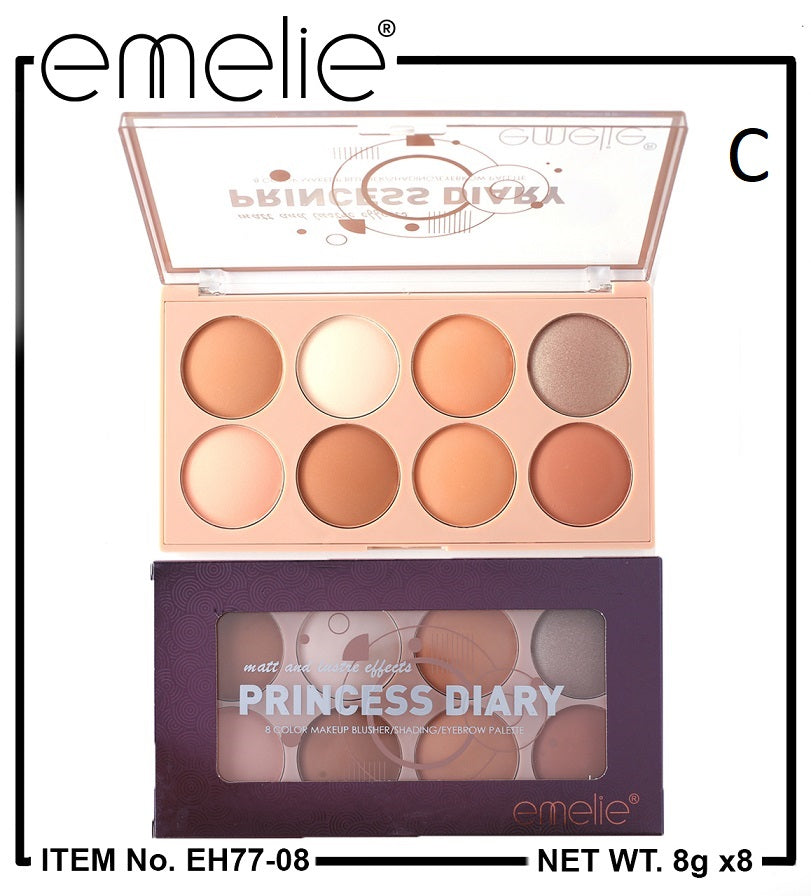 Emelie Princess Diary 8 Color Blusher & Eyeshadow