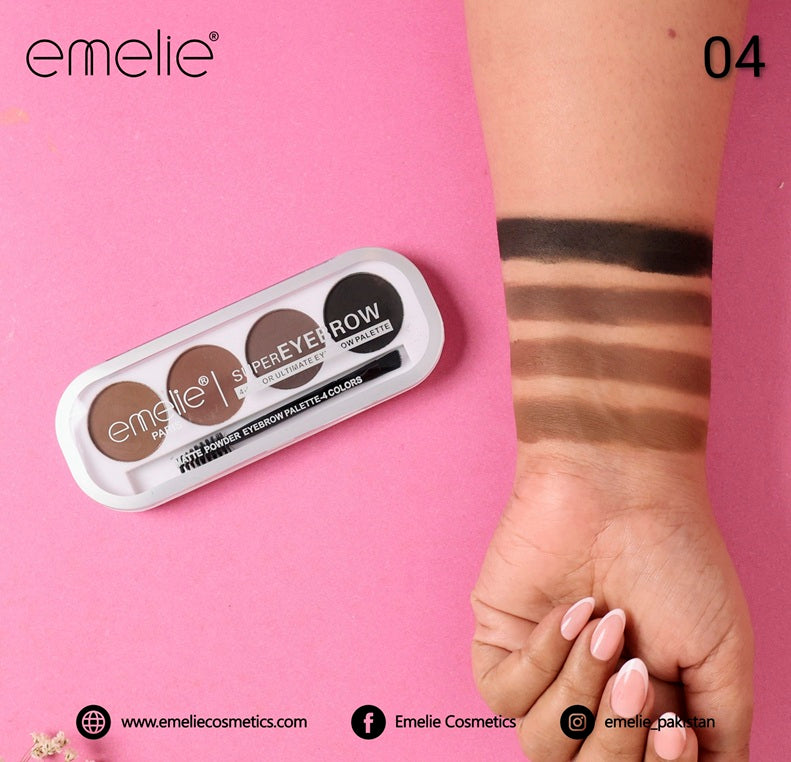 Emelie SuperEyebrow 4 Color Ultimate Eyebrow Palette