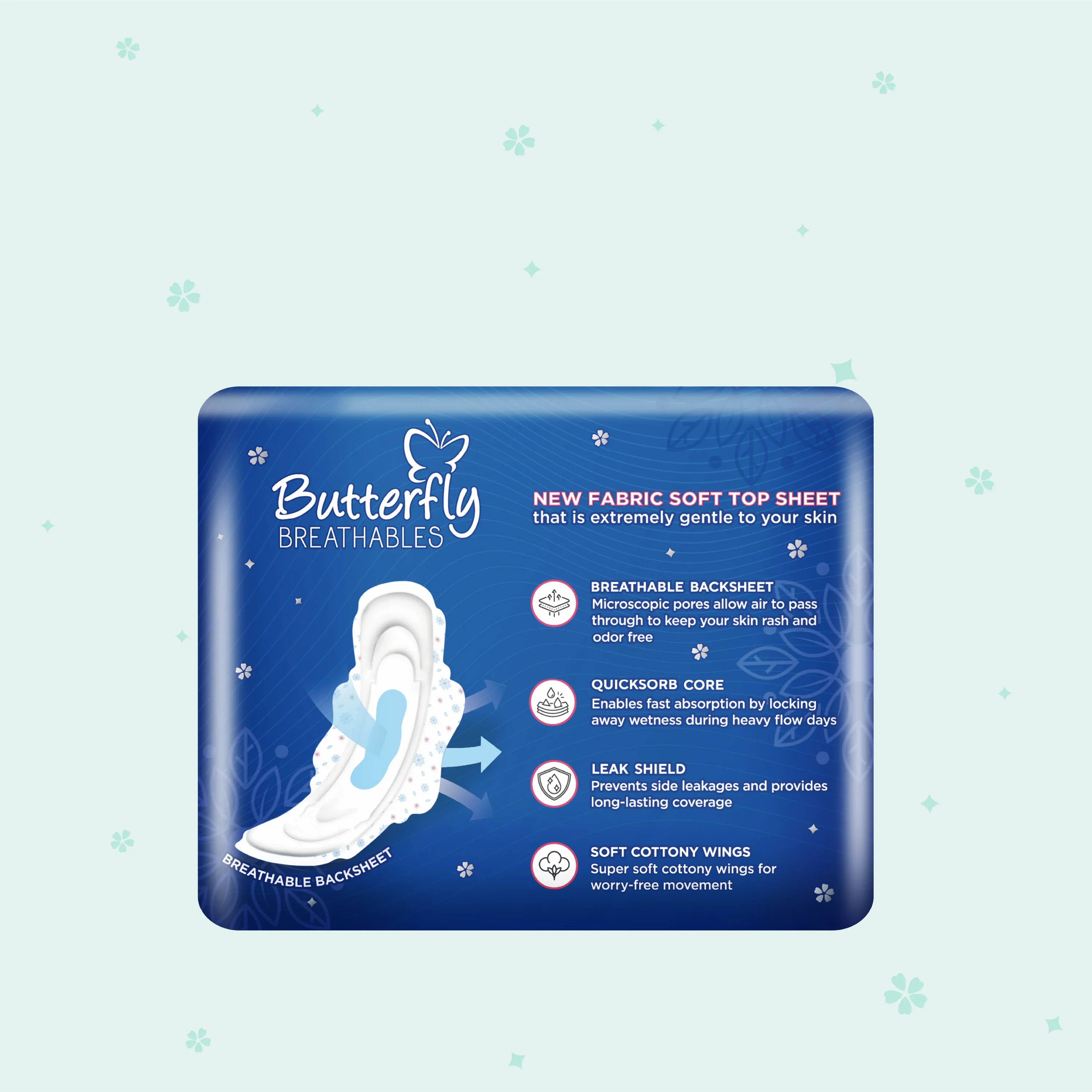 Butterfly Breathables Maxi Thick Sanitary Pads Long 9 Pcs