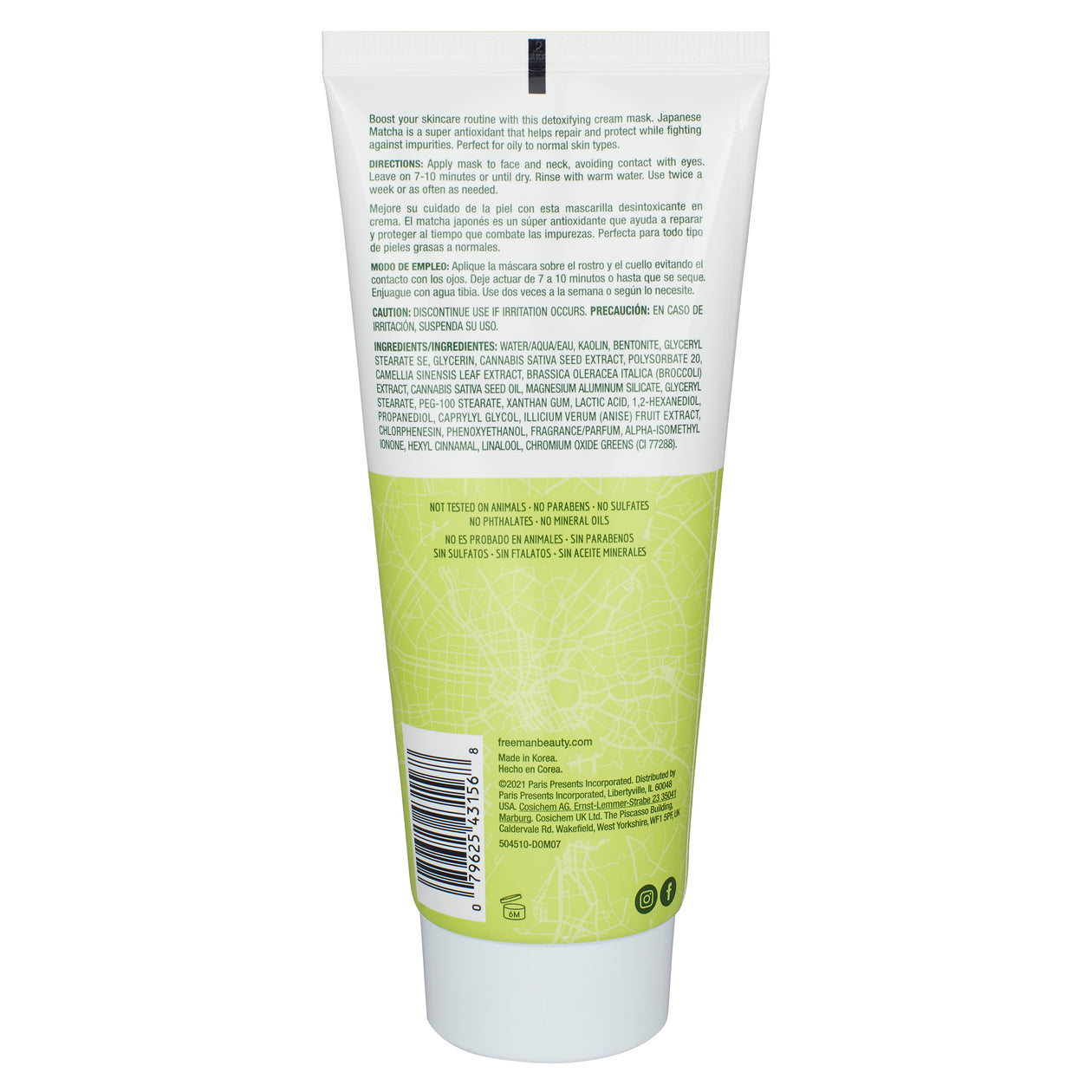 Freeman Exotic Blends Detoxifying Japanese Matcha Cream Mask 175 ML