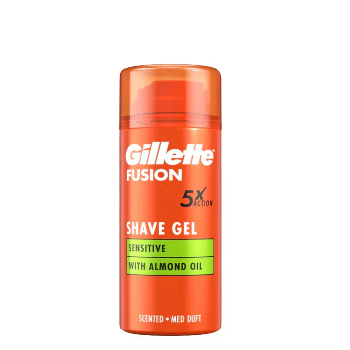 Gillette Fusion 5x Action Sensitive Shave Gel With Almond Oil 75 ML