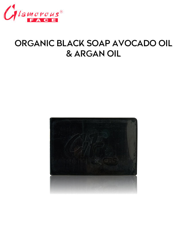 Glamorous Face Organic Black Soap Avocado Oil And Argan Oil 100 GM