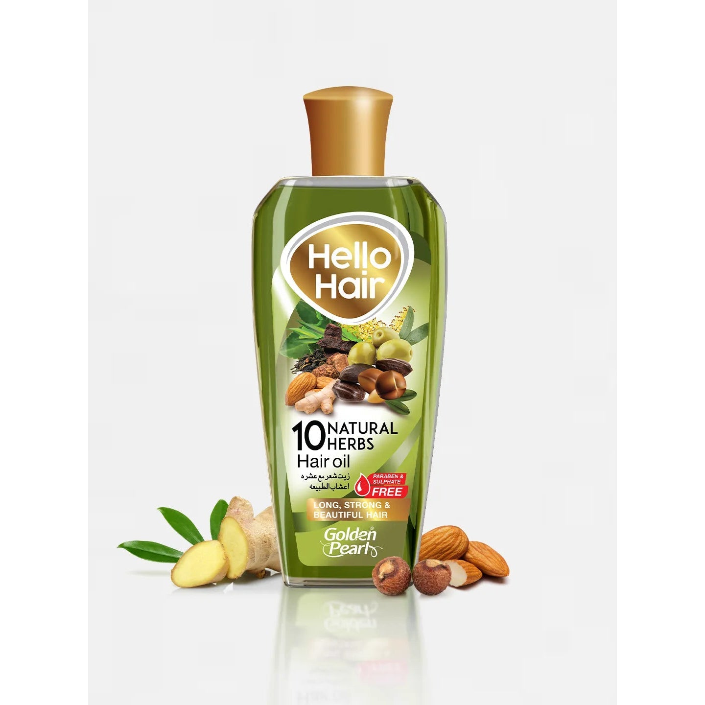 Golden Pearl Hello Hair 10 Natural Herbs Hair Oil 200 ML