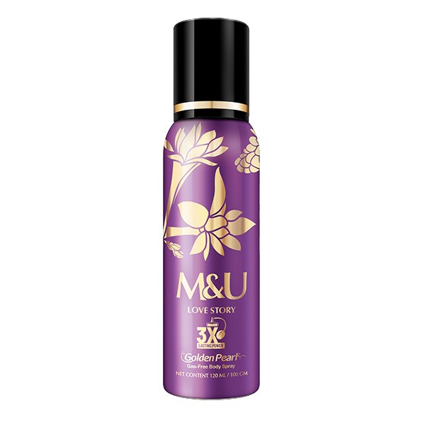 Golden Pearl Love Story Gas Free Body Spray 120 ML