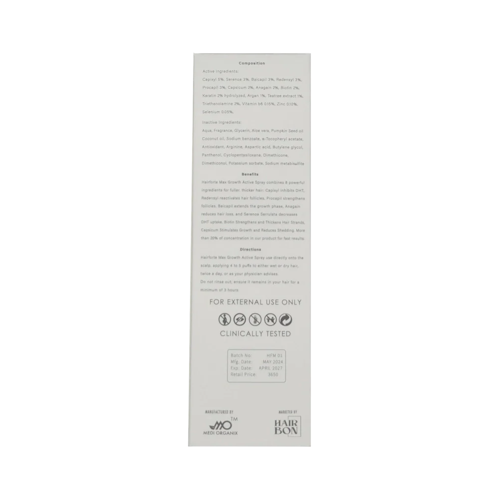 HairForte Max Growth Active Spray (Procapil 3%) 100 ML