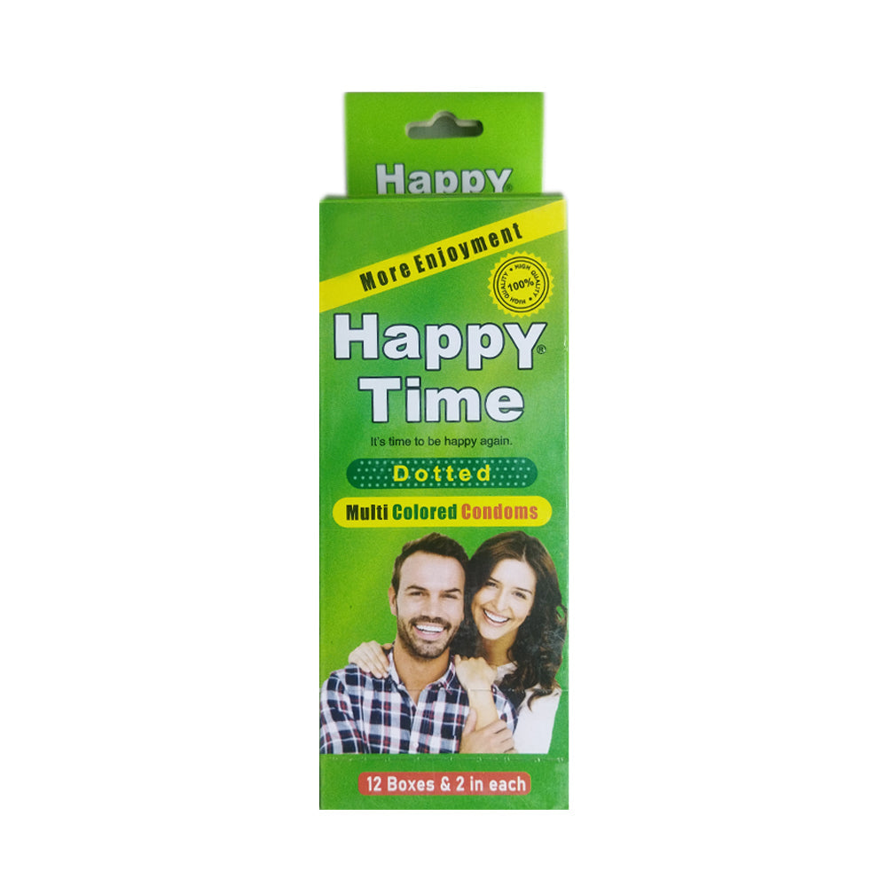 Happy Time Dotted Condom 2 Multi Colored Condoms
