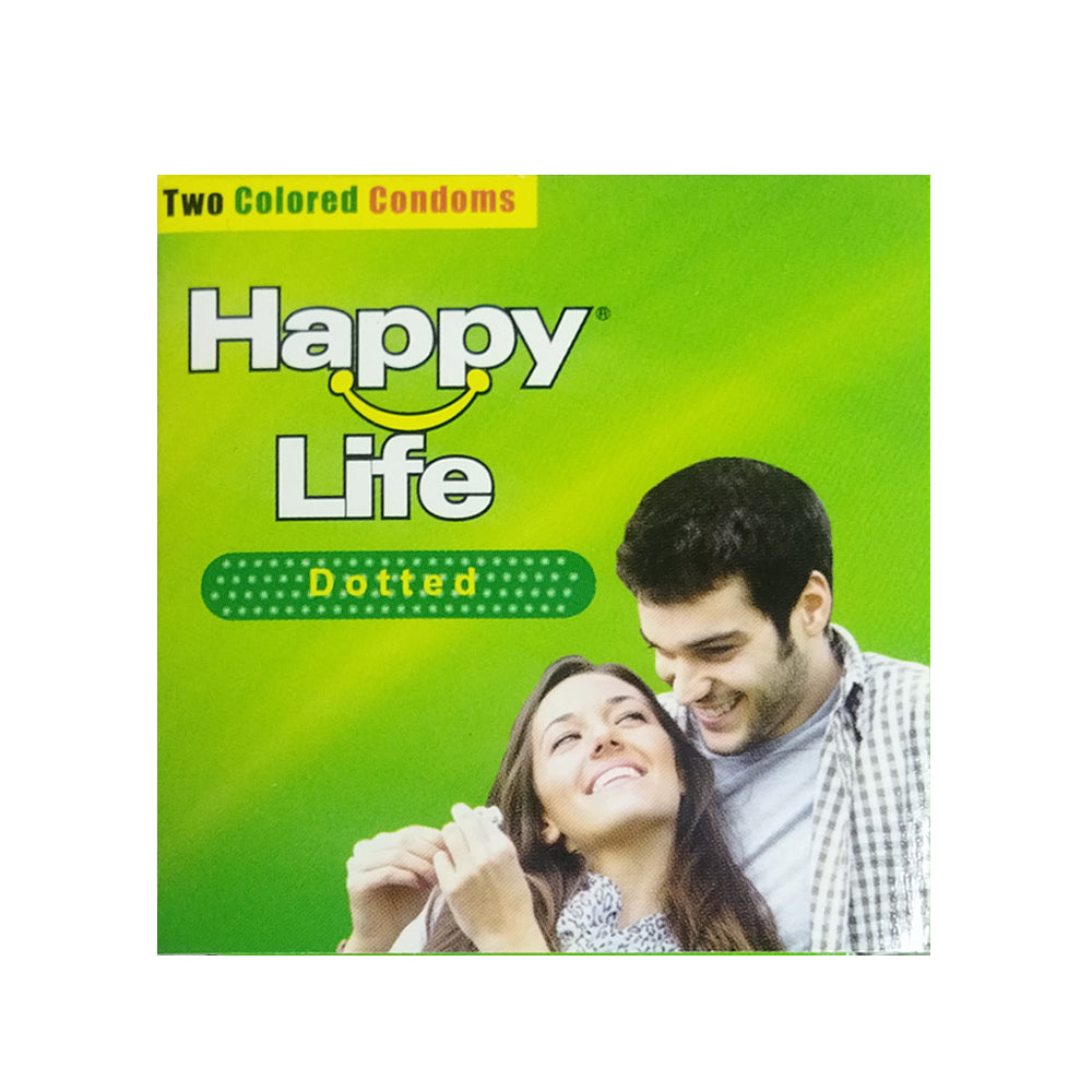 Happy Life Dotted Two Colored Condoms