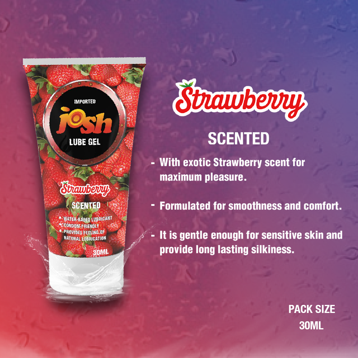 Josh Lube Gel Strawberry Scented 30 ML