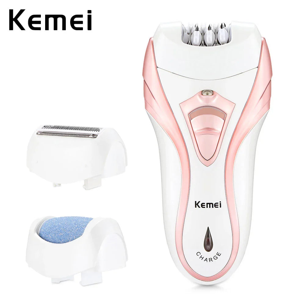 Kemei 3 In 1 Electric Epilator Shaver Callus Remover KM-3010