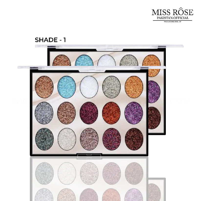 Miss Rose 15 Color Eyeshadow Glitter kit