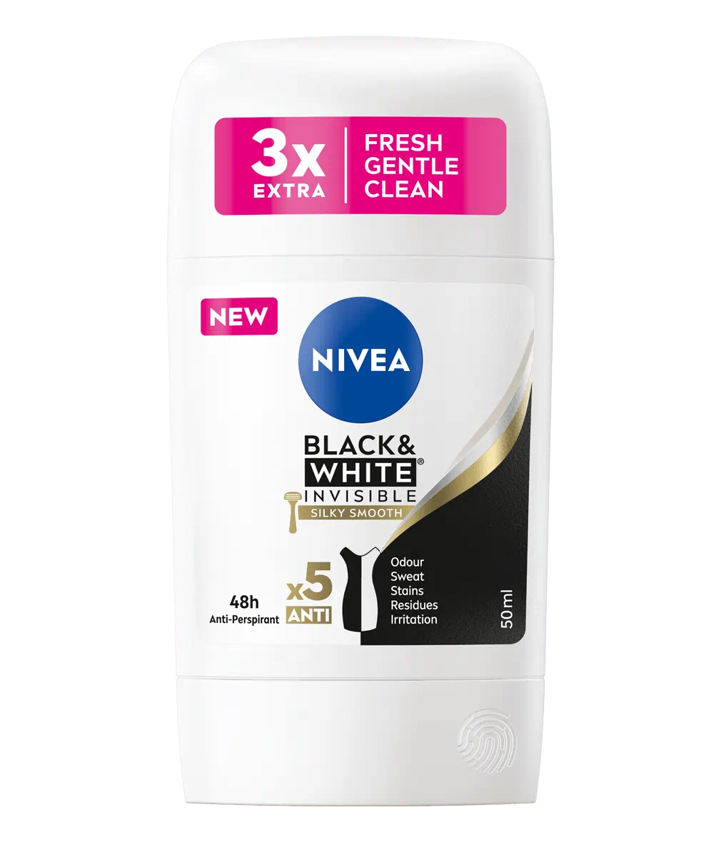 Nivea Black & White Invisible Silky Smooth 48H Deodorant Stick 50 ML