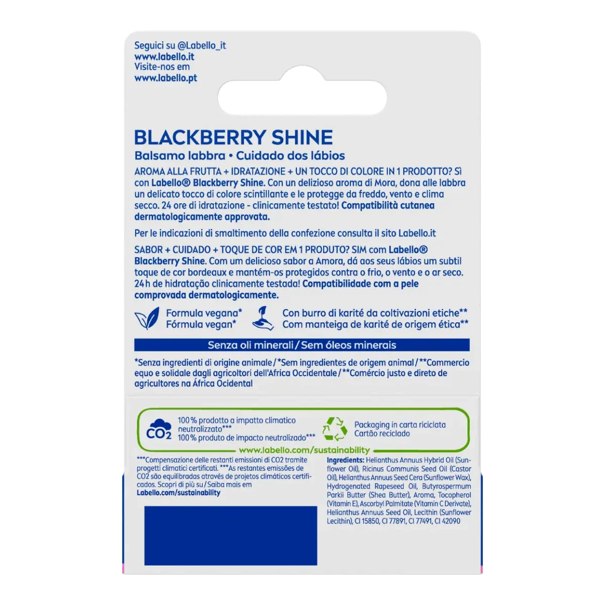 Nivea Labello Black Berry Shine 24H Moisture 4.8 GM