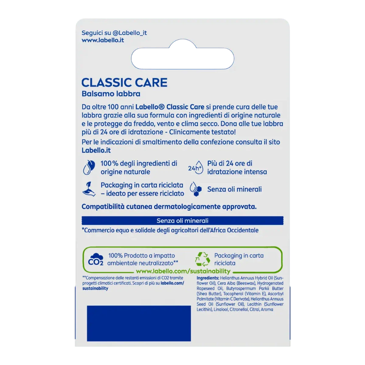 Nivea Labello Classic Care 24H Moisture 4.8 GM