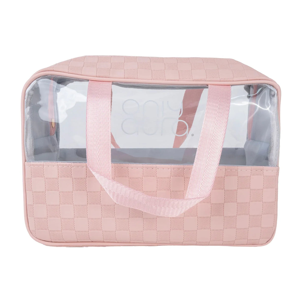 Only Aura Cosmetic Bag 5003-323# Pink PU+PVC Material