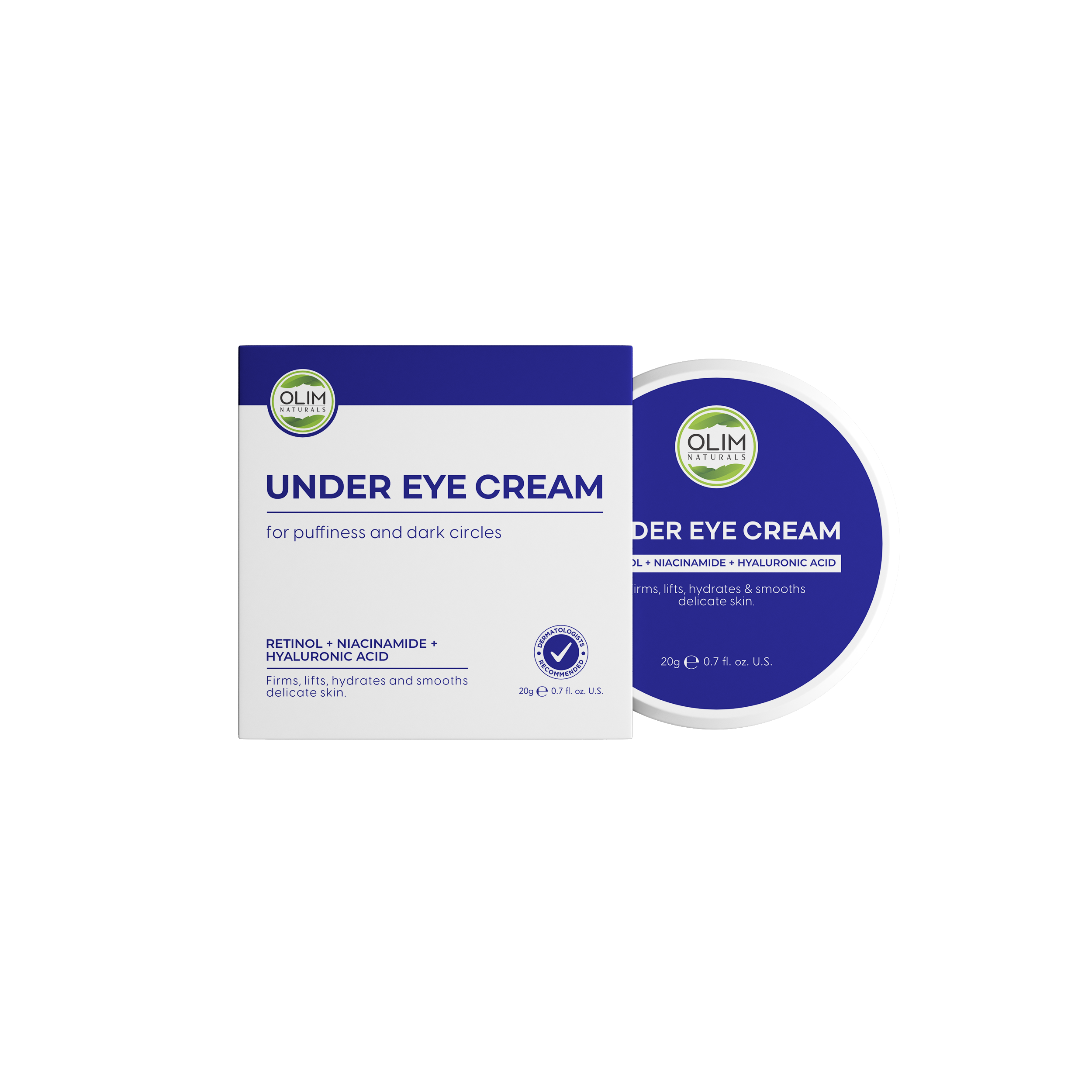 Olim Under Eye Cream for Dark Circles, Puffiness & Fine Lines 20 GM