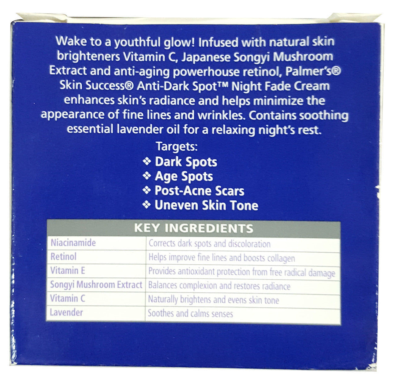 Palmer's SkinSuccess Anti-Dark Spot Fade Cream Night 75 GM