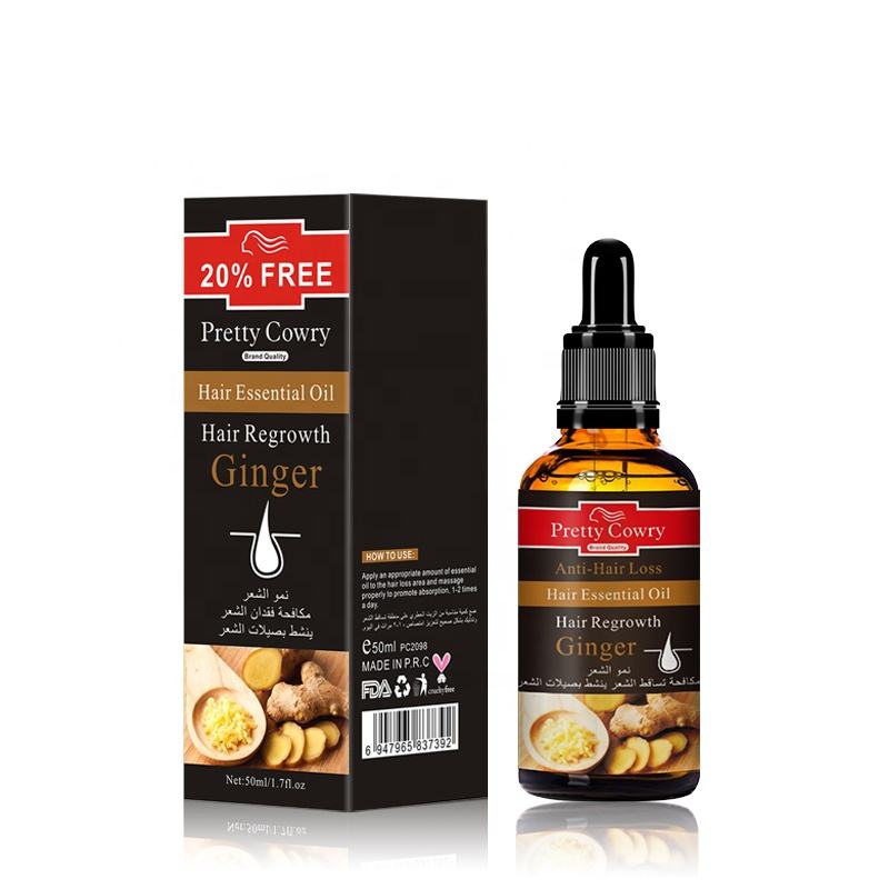 Pretty Cowry Hair Essential Oil Ginger Hair Regrowth 50 ML