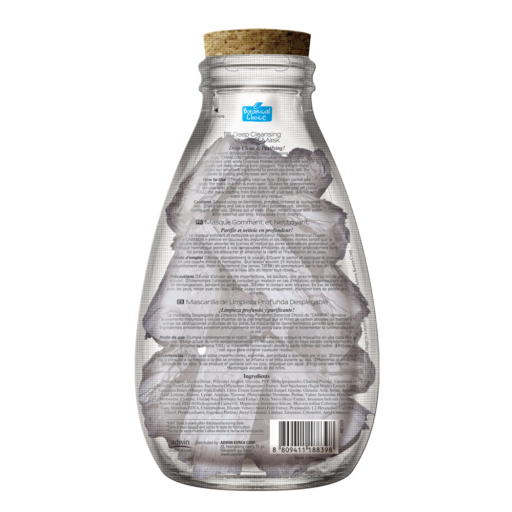 Purederm Botanical Choice Deep Cleansing Peel-off Mask Charcoal