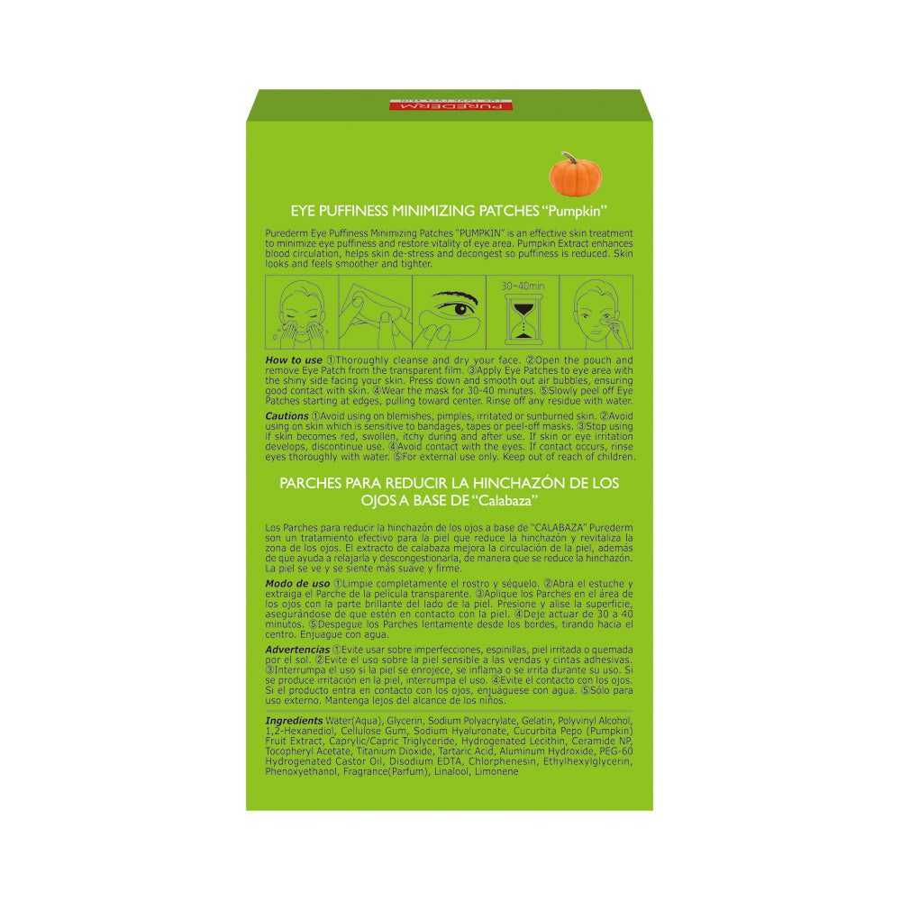 Purederm Eye Puffiness Minimizing Patches Pumpkin