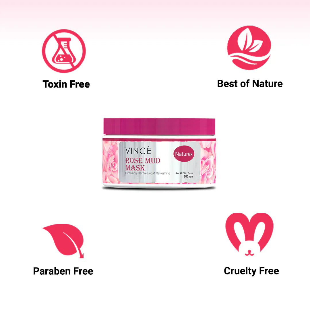 Vince Rose Mud Mask 200 GM