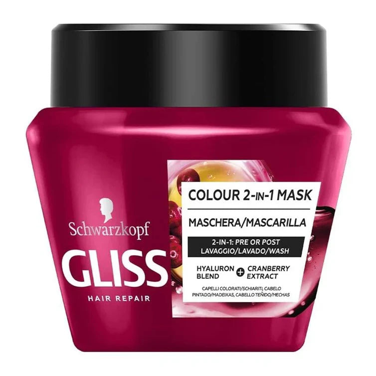 Schwarzkopf Gliss Hair Repair Colour Protector 2 In 1 Hair Mask  300 ML