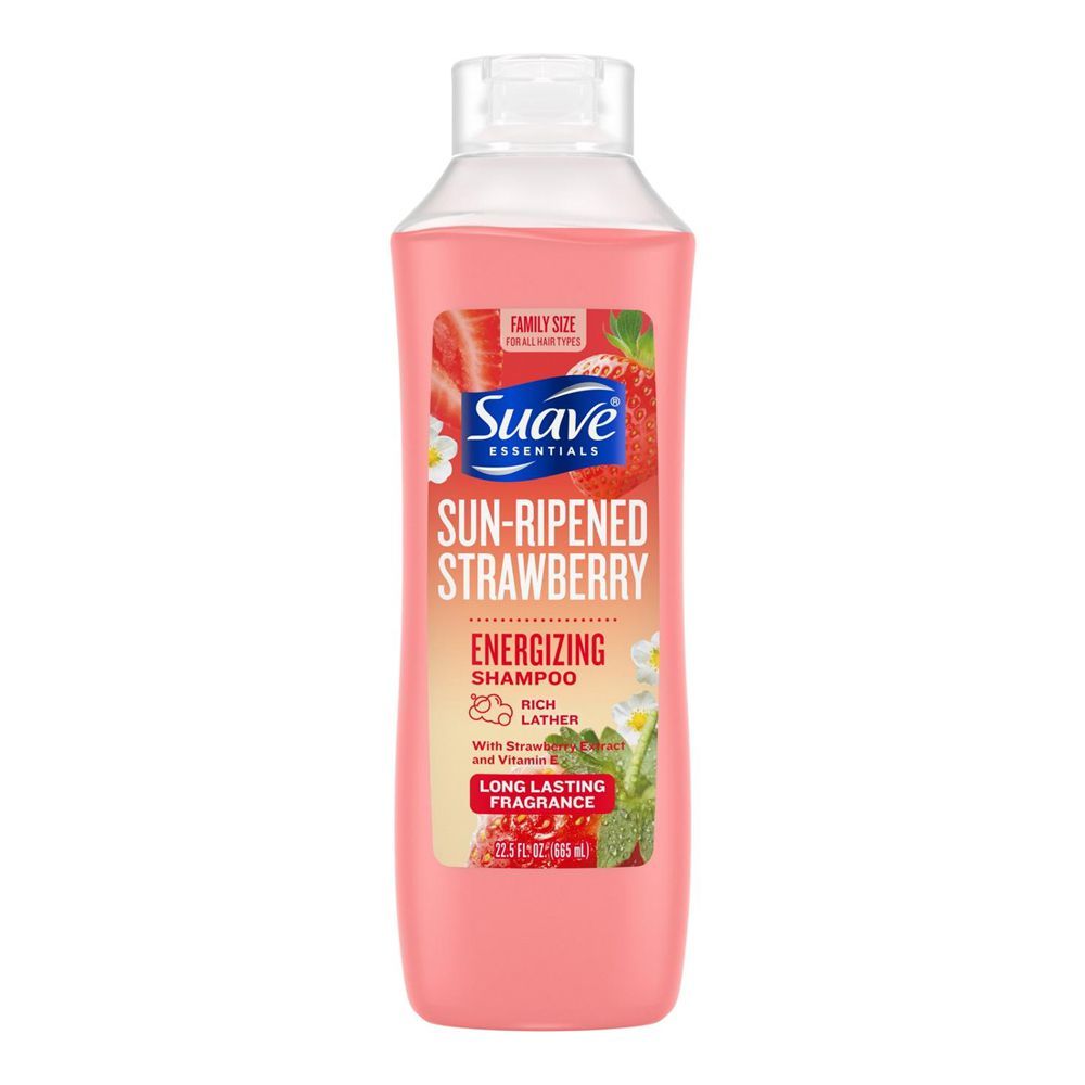 Suave Essentials Sun-Ripened Strawberry Energizing Shampoo 665 ML