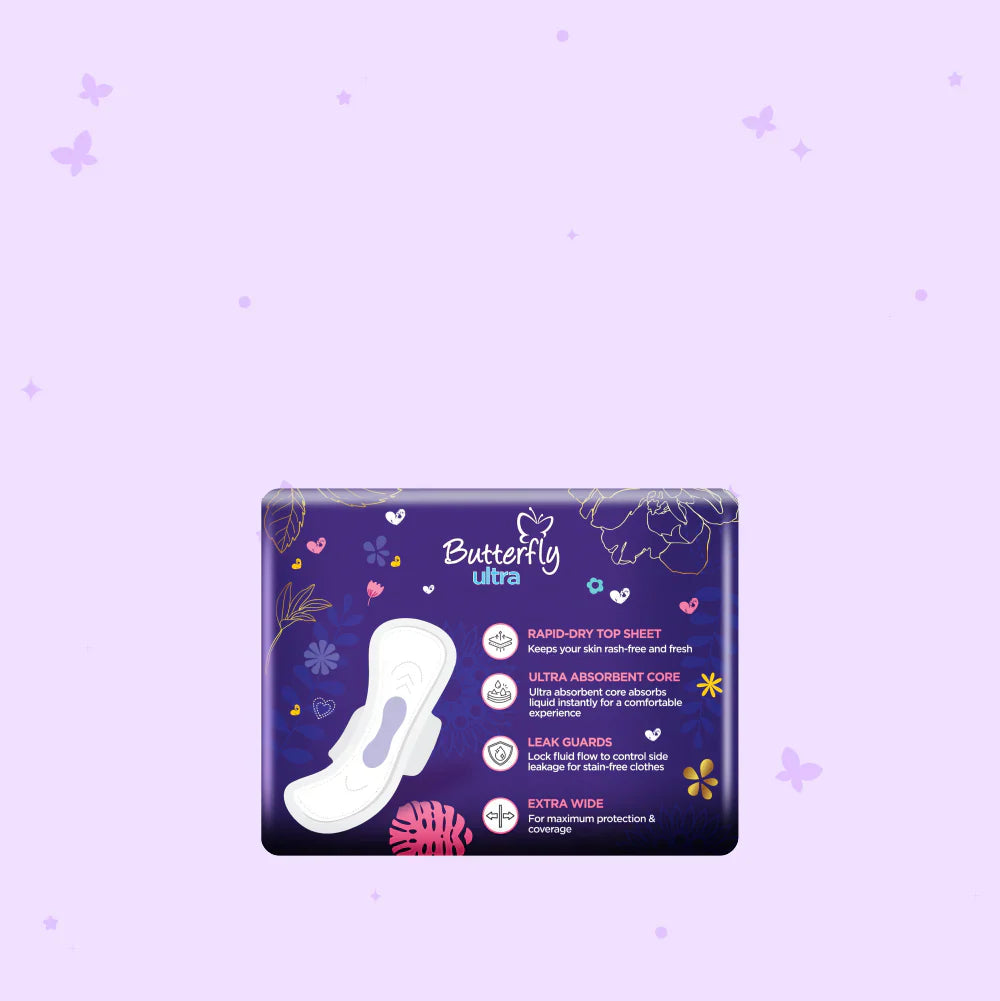 Butterfly Ultra-Thin Economy Pack Sanitary Packs Long 8 Pcs