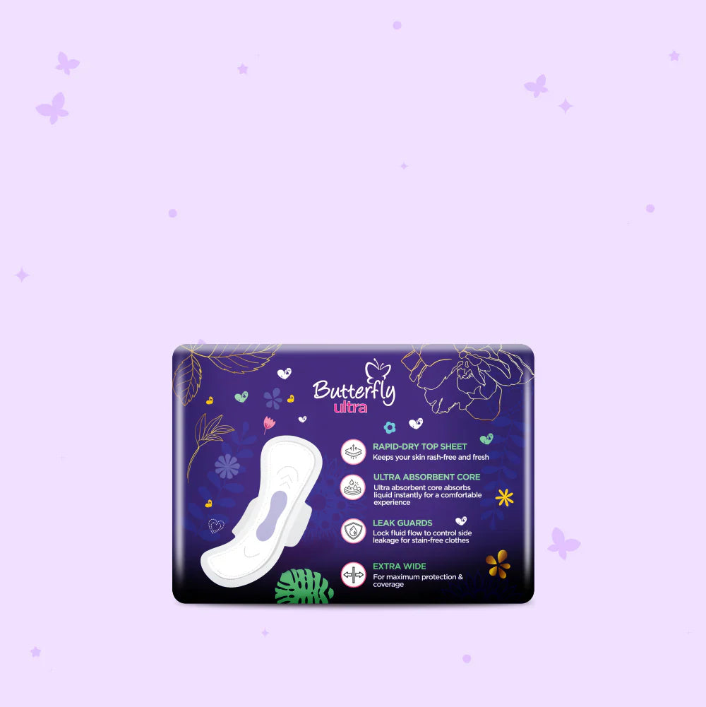 Butterfly Ultra-Thin Economy Pack Sanitary Pads Extra Long 7 Pcs