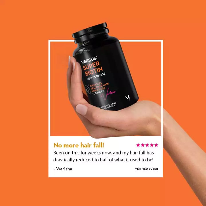 Versus Super Biotin Zesty Orange 60 Chewable Tablets