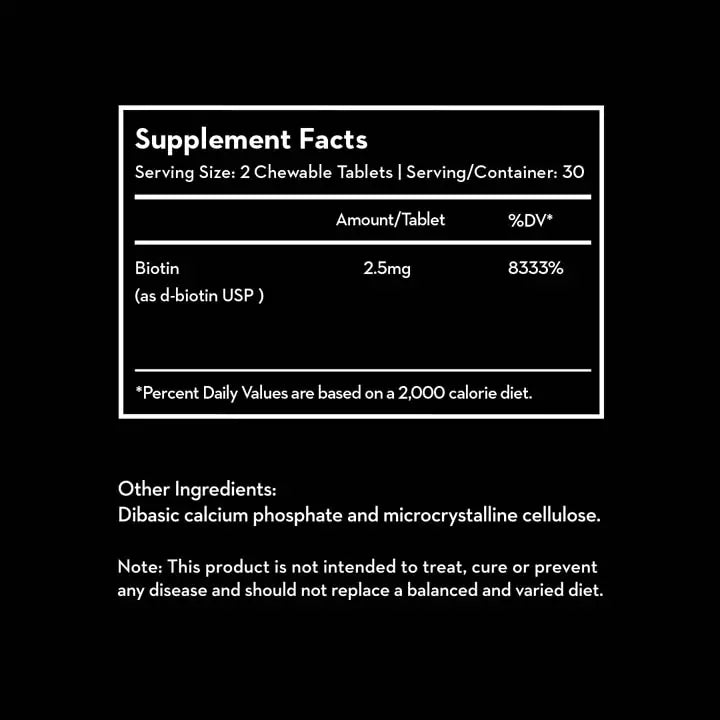 Versus Super Biotin Zesty Orange 60 Chewable Tablets