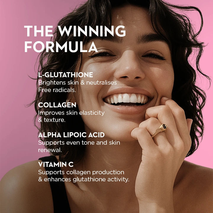 Versus Glow Getter Glutathione with Vitamin C + Collagen & ALA 30 Tablets