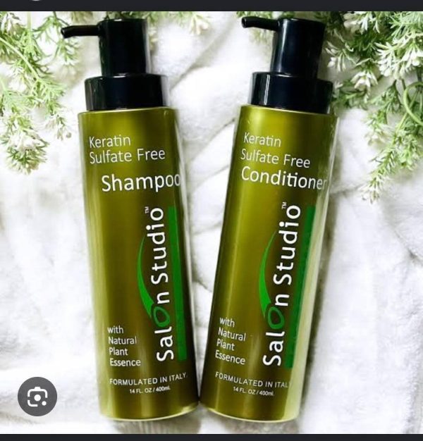 Salon Studio Keratin Sulfate Free Shampoo and Conditioner 1000 ML