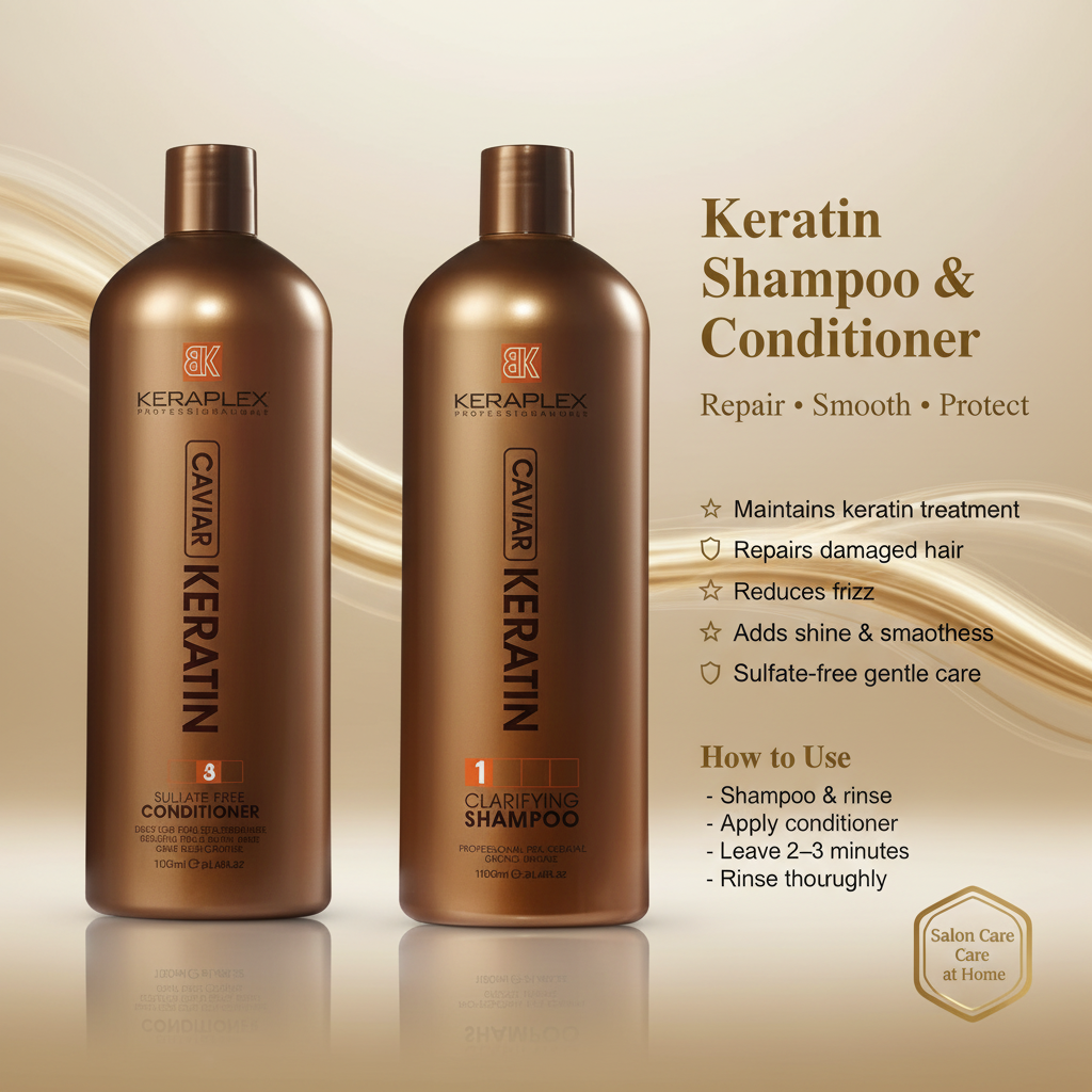 BK Keraplex Keratin Shampoo & Conditioner 1000 ML