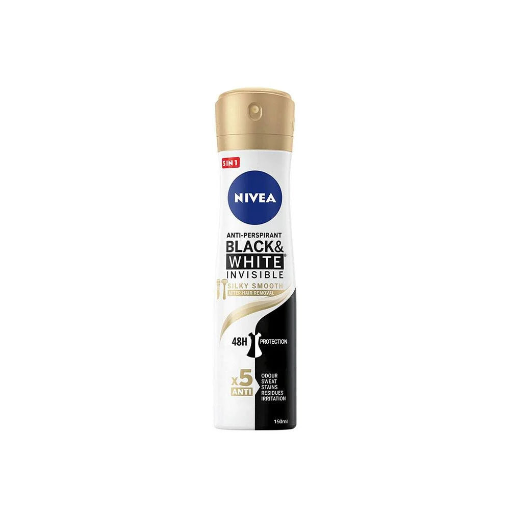 Nivea Black & White invisible Silky Smooth Body Spray 150 ML