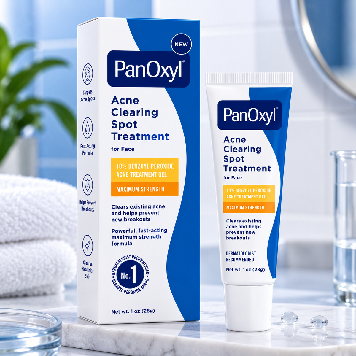 PanOxyl Acne Clearing Spot Treatment, 10% Benzoyl Peroxide 28 Gm