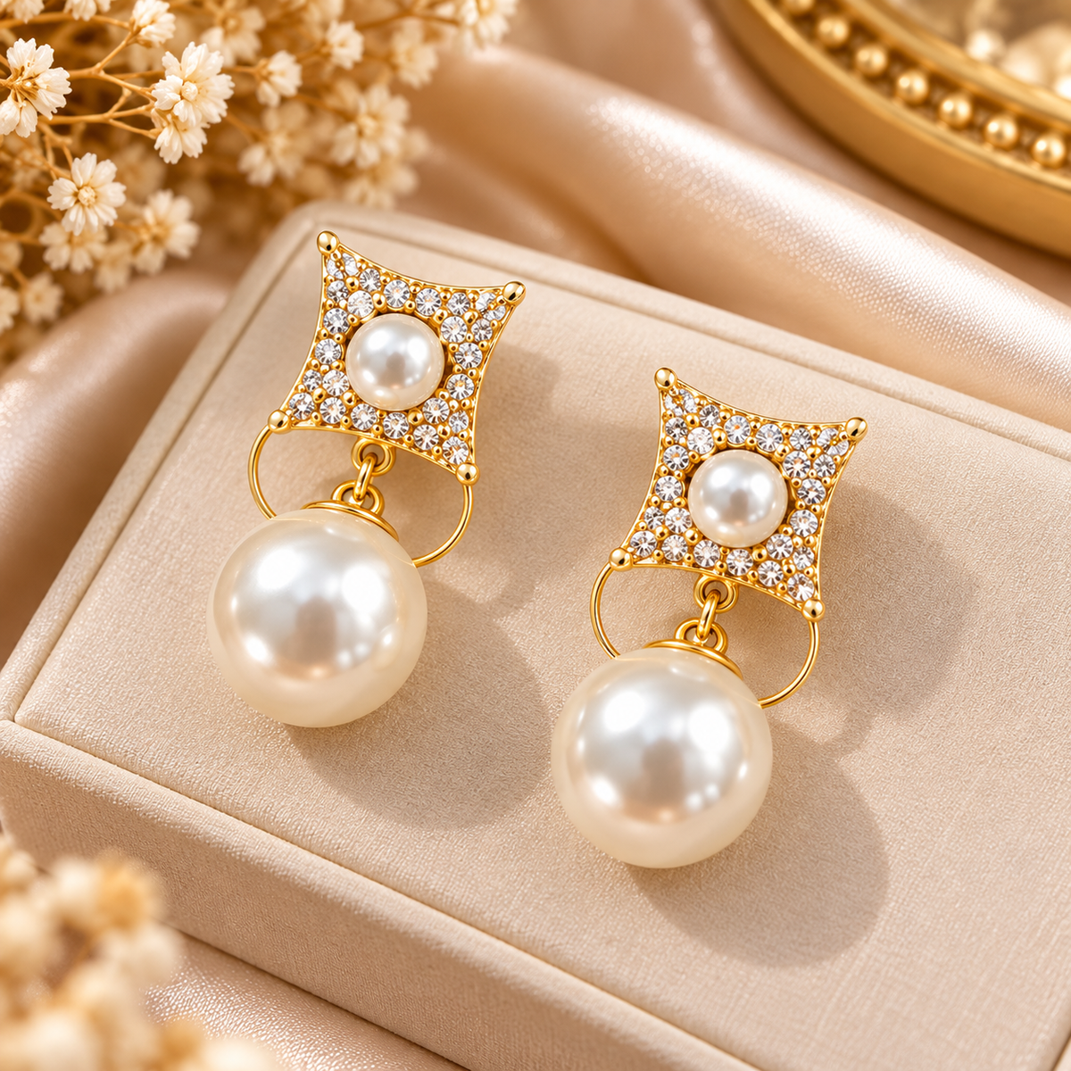 Pearl Drop Earrings for Women