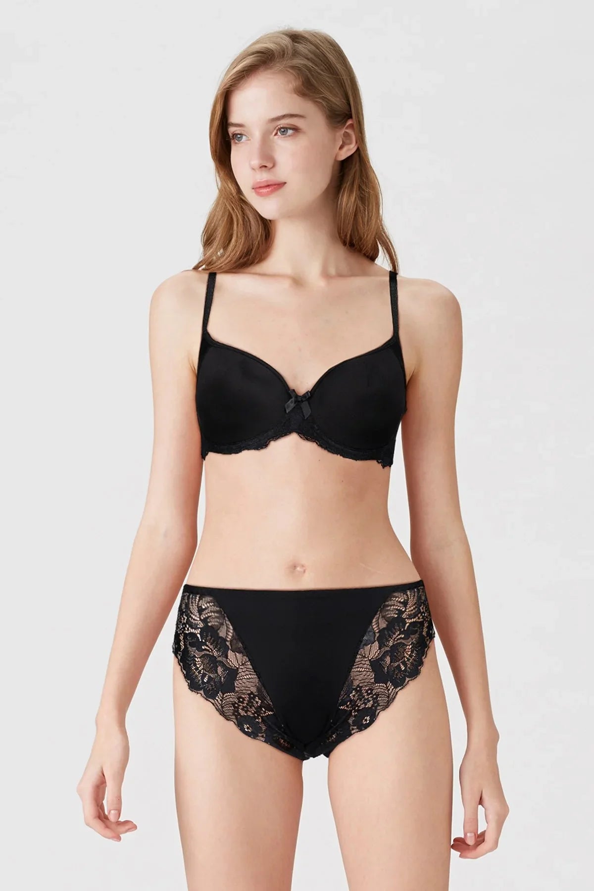 BLS Breathable Wired And Light Padded Bra Black