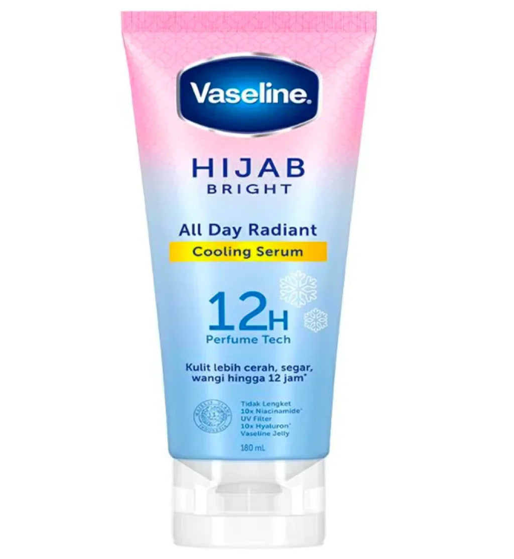 Vaseline Hijab Bright All Day Radiant Cooling Serum 180 ML (6.2025) Expire