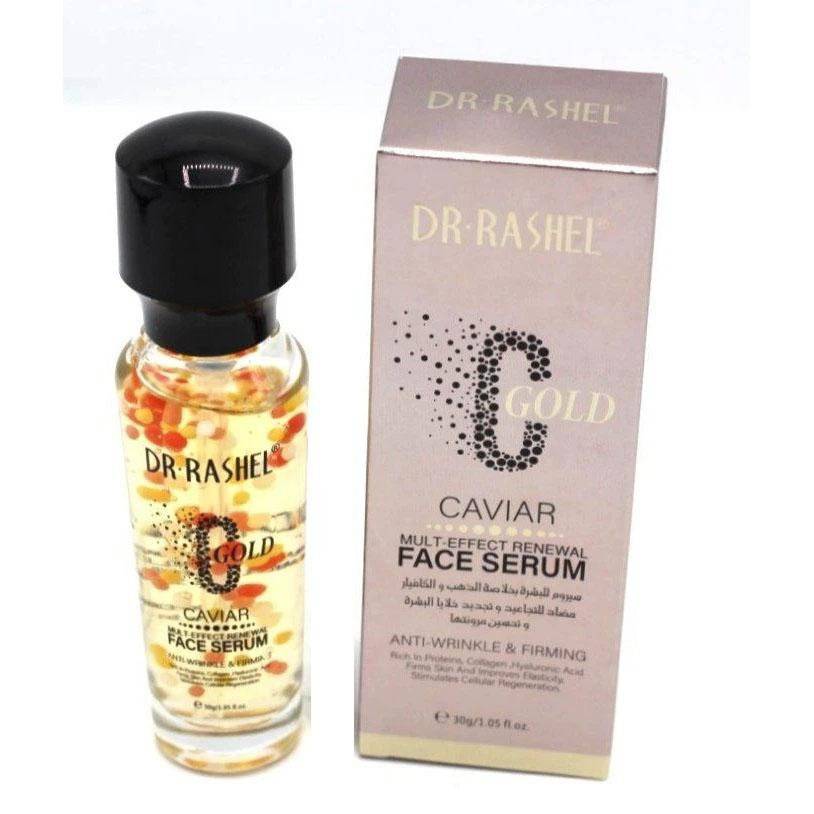 Dr. Rashel C Gold Caviar Multi Effect Renewal Face Serum For Anti Wrinkle 30 ML