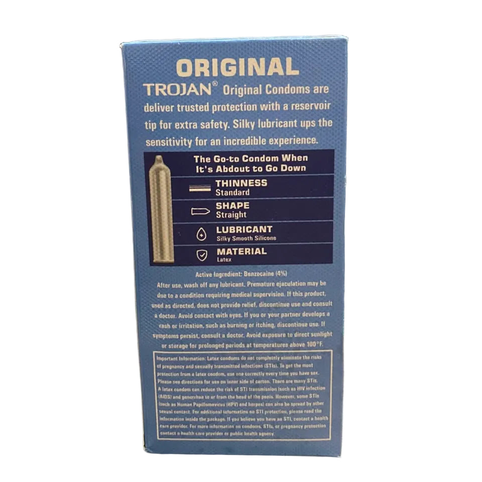 Trojan Original Lubricated Latex Condom 12 Pices